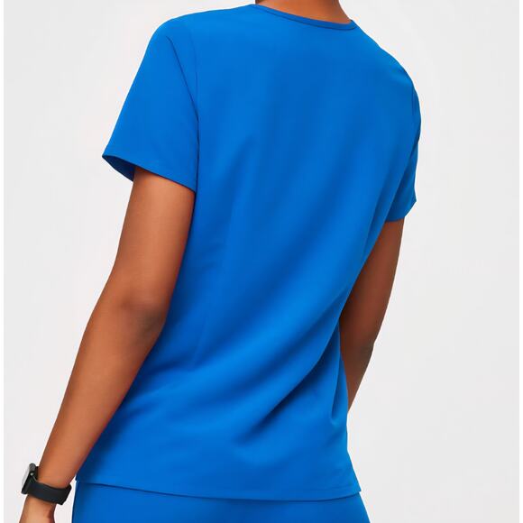 FIGS Women's Casma 3-Pocket Scrub Top in Royal Blue XXS - Picture 2 of 9